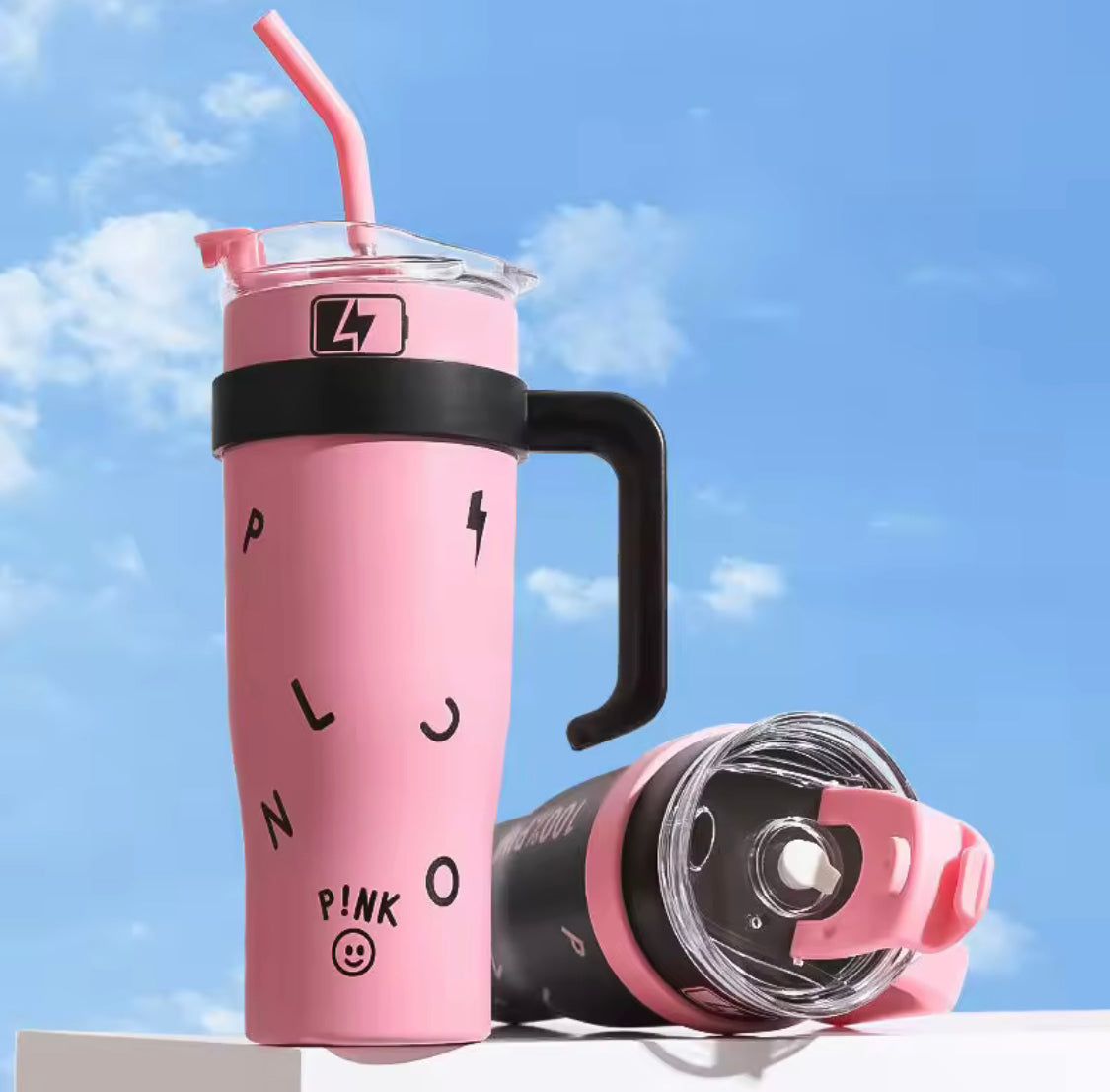 1200ML Stainless Steel Tumbler, Insulated Water Bottle Thermos, Large Water Tumbler For Travel, Leak Proof Tumbler With Steel Straw 1200ML Stainless Steel Tumbler, Insulated Water Bottle Thermos, Large Water Tumbler For Travel, Leak Proof Tumbler With Steel Straw